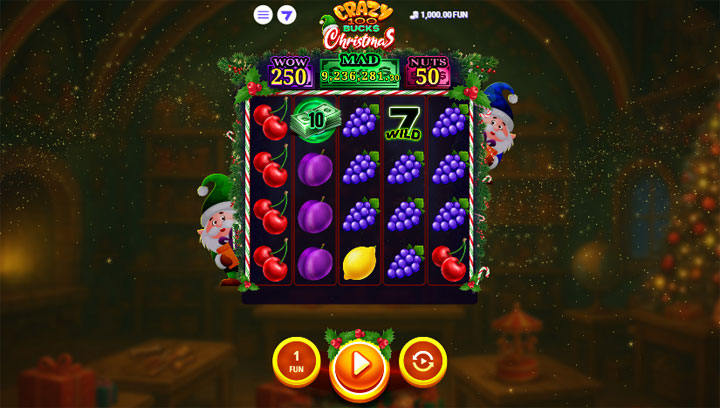 สล็อต Crazy 100 Bucks Christmas